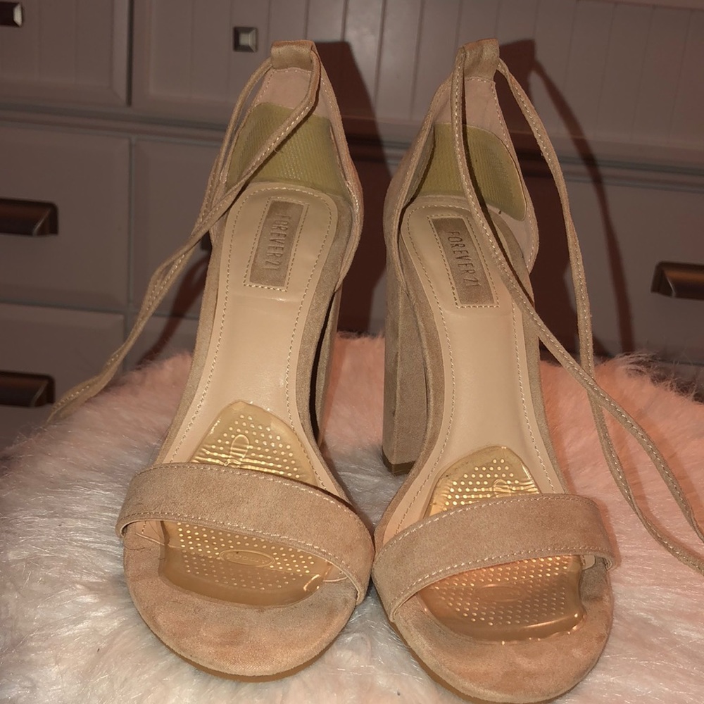 Forever 21 Nude Block Heels